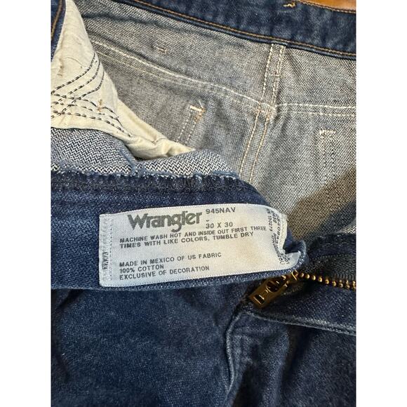 Wrangler Upcycled Cut Off Bermuda Long Cotton Frayed Jean Denim Shorts Size 30 - Picture 8 of 10